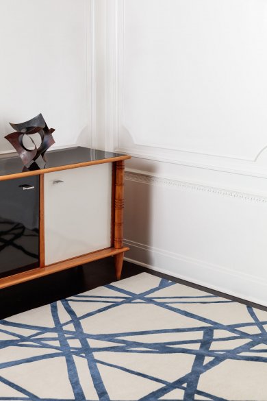 Channels Indigo  Runner Kelly Wearstler