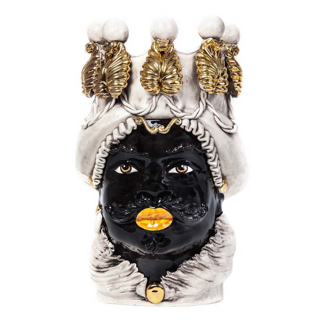 VASE -MORO MAN  WITH GOLD