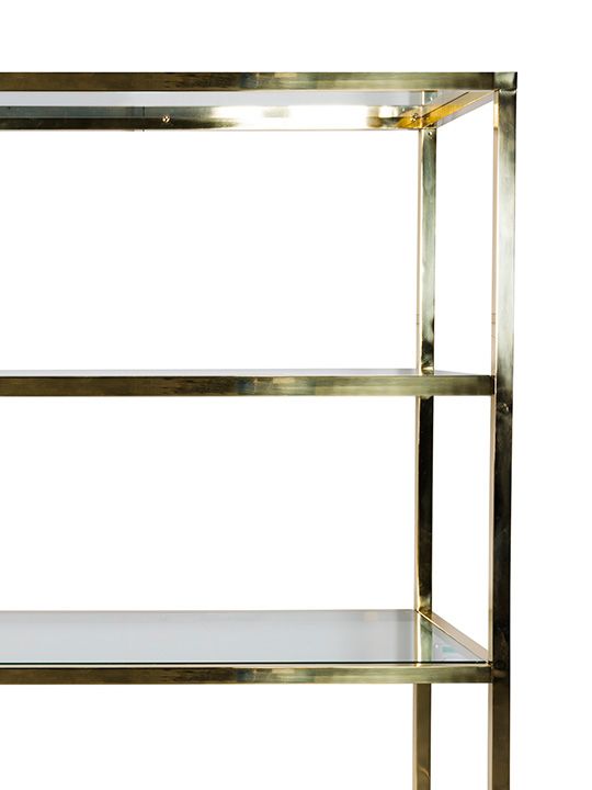 Vintage Spanish Brass Bookshelf