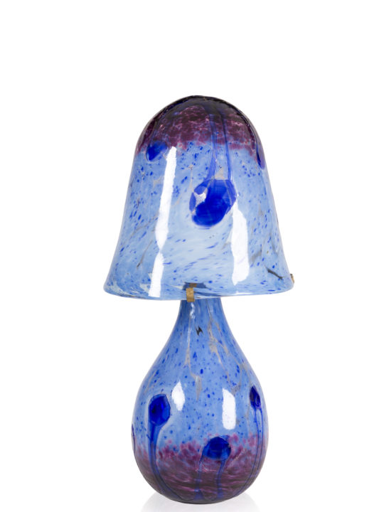 Glass Lamp Dome on blue and violet